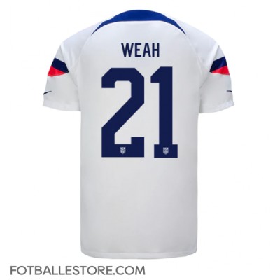 forente stater Timothy Weah #21 Hjemmedrakt VM 2022 Kortermet